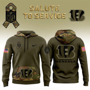Cincinnati Bengals Salute to Service Club Unisex Hoodie