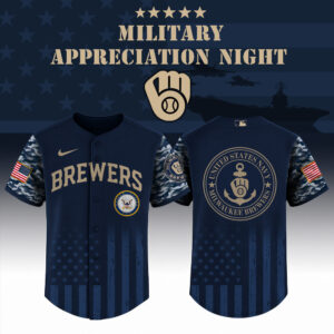 Milwaukee Brewersx US Navy Appreciation Special Edition Jersey