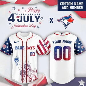 Toronto Blue Jays x Independence Day Personalized Custom Jersey
