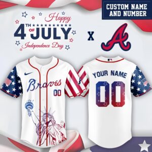 Atlanta Braves x Independence Day Personalized Custom Jersey