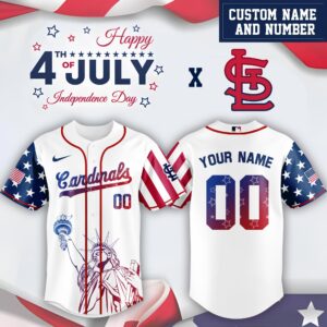 St. Louis Cardinals x Independence Day Personalized Custom Jersey
