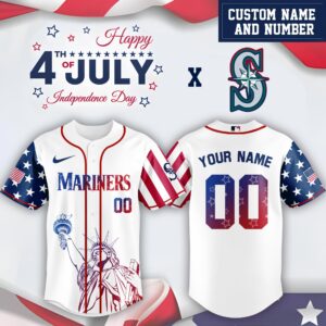 Seattle Mariners x Independence Day Personalized Custom Jersey