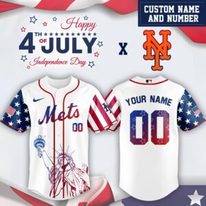 New York Mets x Independence Day Personalized Custom Jersey