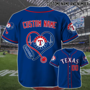 Texas Rangers x Nurses Appreciation Personalized Custom Jersey