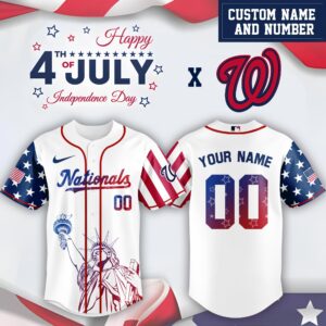 Washington Nationals x Independence Day Personalized Custom Jersey