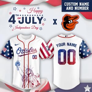 Baltimore Orioles x Independence Day Personalized Custom Jersey