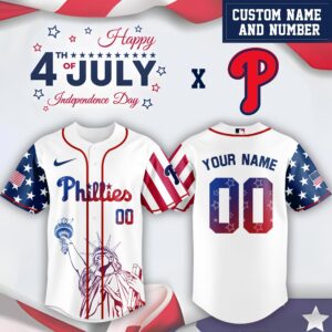 Philadelphia Phillies x Independence Day Personalized Custom Jersey