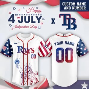 Tampa Bay Rays x Independence Day Personalized Custom Jersey