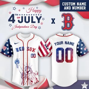Boston Red Sox x Independence Day Personalized Custom Jersey