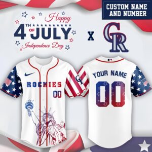 Colorado Rockies x Independence Day Personalized Custom Jersey