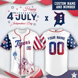 Detroit Tigers x Independence Day Personalized Custom Jersey