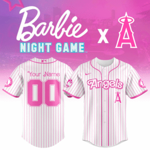 Los Angeles Angels x Barbie Night Game Personalized Custom Jersey