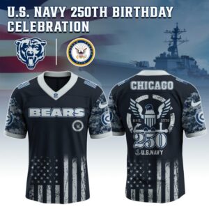 Chicago Bears x 250 Years Anniversary US Navy Special Edition NFL Jersey