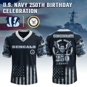 Cincinnati Bengals x 250 Years Anniversary US Navy Special Edition NFL Jersey