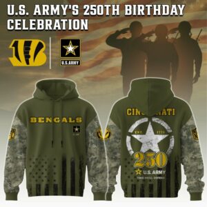 Cincinnati Bengals x 250 Years Anniversary US Army Special Edition Unisex Hoodie
