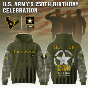 Houston Texans x 250 Years Anniversary US Army Special Edition Unisex Hoodie