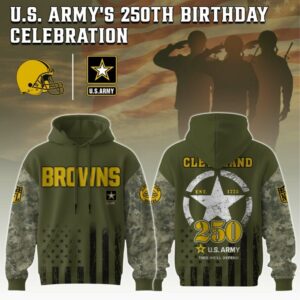 Cleveland Browns x 250 Years Anniversary US Army Special Edition Unisex Hoodie