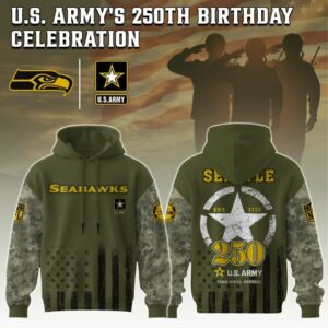 Seattle Seahawks x 250 Years Anniversary US Army Special Edition Unisex Hoodie