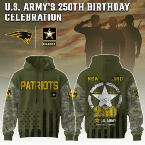 New England Patriots x 250 Years Anniversary US Army Special Edition Unisex Hoodie