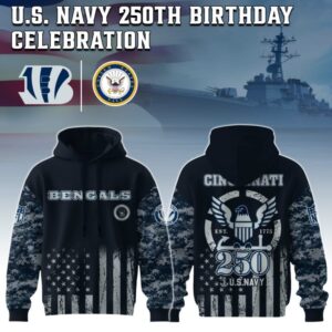 Cincinnati Bengals x 250 Years Anniversary US Navy Special Edition Unisex Hoodie