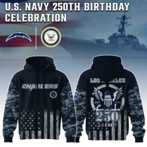 Los Angeles Chargers x 250 Years Anniversary US Navy Special Edition Unisex Hoodie