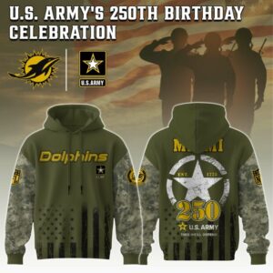Miami Dolphins x 250 Years Anniversary US Army Special Edition Unisex Hoodie