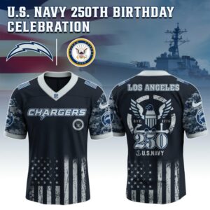 Los Angeles Chargers x 250 Years Anniversary US Navy Special Edition NFL Jersey