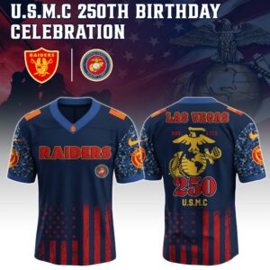 Las Vegas Raiders x 250 Years Anniversary US Marine Corps U.S.M.C Special Edition NFL Jersey