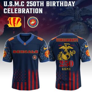 Cincinnati Bengals x 250 Years Anniversary US Marine Corps U.S.M.C Special Edition NFL Jersey
