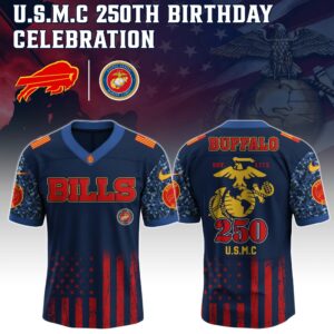 Buffalo Bills x 250 Years Anniversary US Marine Corps U.S.M.C Special Edition NFL Jersey