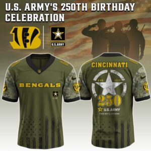 Cincinnati Bengals x 250 Years Anniversary US Army Special Edition NFL Jersey