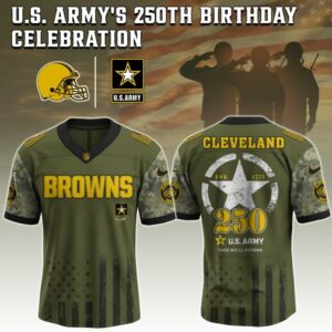 Cleveland Browns x 250 Years Anniversary US Army Special Edition NFL Jersey