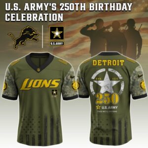 Detroit Lions x 250 Years Anniversary US Army Special Edition NFL Jersey