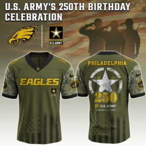Philadelphia Eagles x 250 Years Anniversary US Army Special Edition NFL Jersey