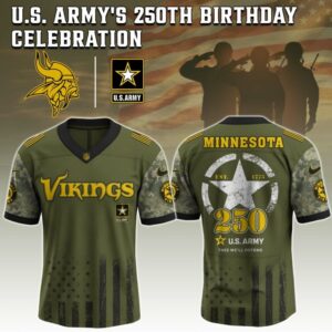 Minnesota Vikings x 250 Years Anniversary US Army Special Edition NFL Jersey