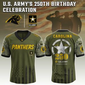 Carolina Panthers x 250 Years Anniversary US Army Special Edition NFL Jersey