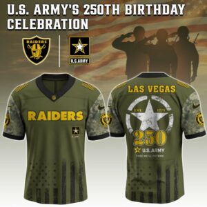 Las Vegas Raiders x 250 Years Anniversary US Army Special Edition NFL Jersey