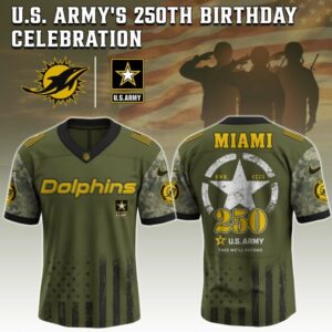 Miami Dolphins x 250 Years Anniversary US Army Special Edition NFL Jersey