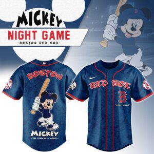 Boston Red Sox x Disney Mickey Mouse Night Game Special Edition Jersey