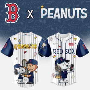 Boston Red Sox x Peanuts Snoopy And The Commissioner's Trophy Special Edition Jersey