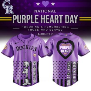 Colorado Rockies x National Purple Heart Day Special Edition Jersey