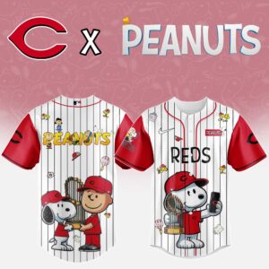 Cincinnati Reds x Peanuts Snoopy And The Commissioner's Trophy Special Edition Jersey