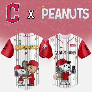 Cleveland Guardians x Peanuts Snoopy And The Commissioner's Trophy Special Edition Jersey