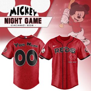 Cincinnati Reds x Disney Mickey Mouse Night Game Personalized Custom Jersey