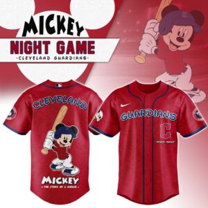 Cleveland Guardians x Disney Mickey Mouse Night Game Special Edition Jersey
