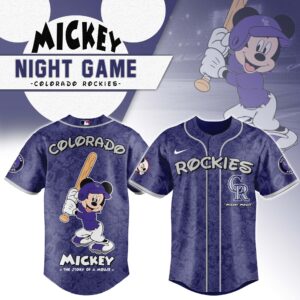 Colorado Rockies x Disney Mickey Mouse Night Game Special Edition Jersey