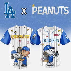 Los Angeles Dodgers x Peanuts Snoopy And The Commissioner's Trophy Special Edition Jersey