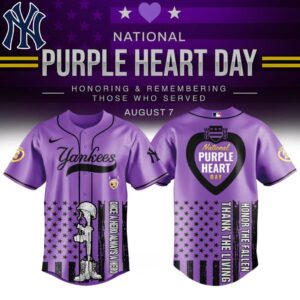 New York Yankees x National Purple Heart Day Special Edition Jersey