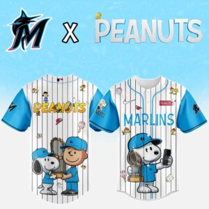 Miami Marlins x Peanuts Snoopy And The Commissioner's Trophy Special Edition Jersey