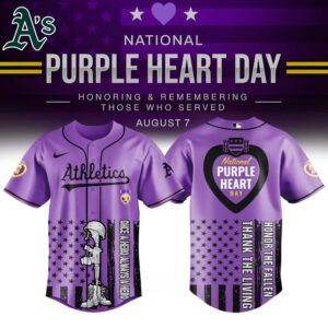 Oakland Athletics x National Purple Heart Day Special Edition Jersey